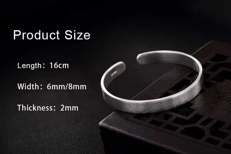 Men's Minimalist Pure Titanium Cuff Bracelet